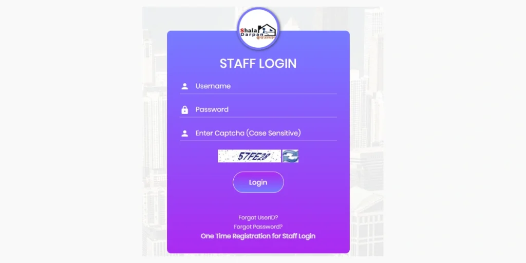 Shala Darpan Staff Login